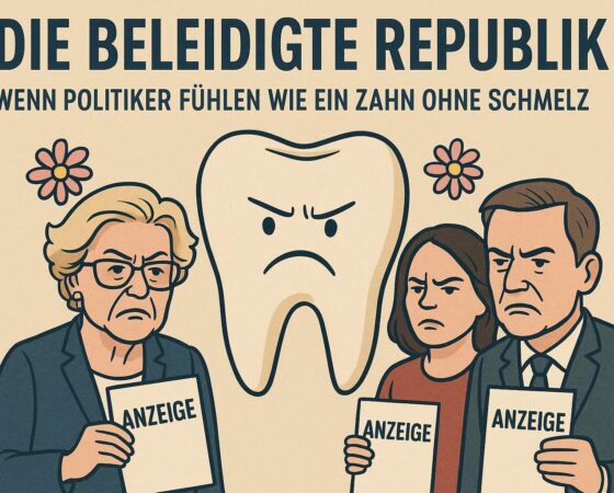 Die beleidigte Republik – Wenn Politiker fühlen wie ein Zahn ohne Schmelz